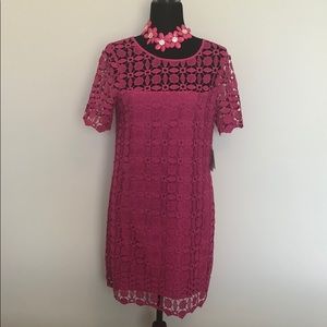 NWT Laundry pink lace dress